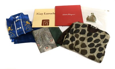 Lot A Collection of Silk Scarves and Costume...
