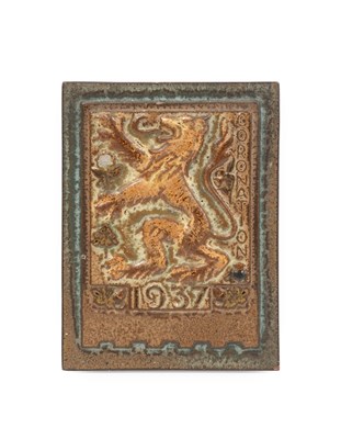 Lot 567 - A 1937 Coronation Malkin Earthenware Tile,...