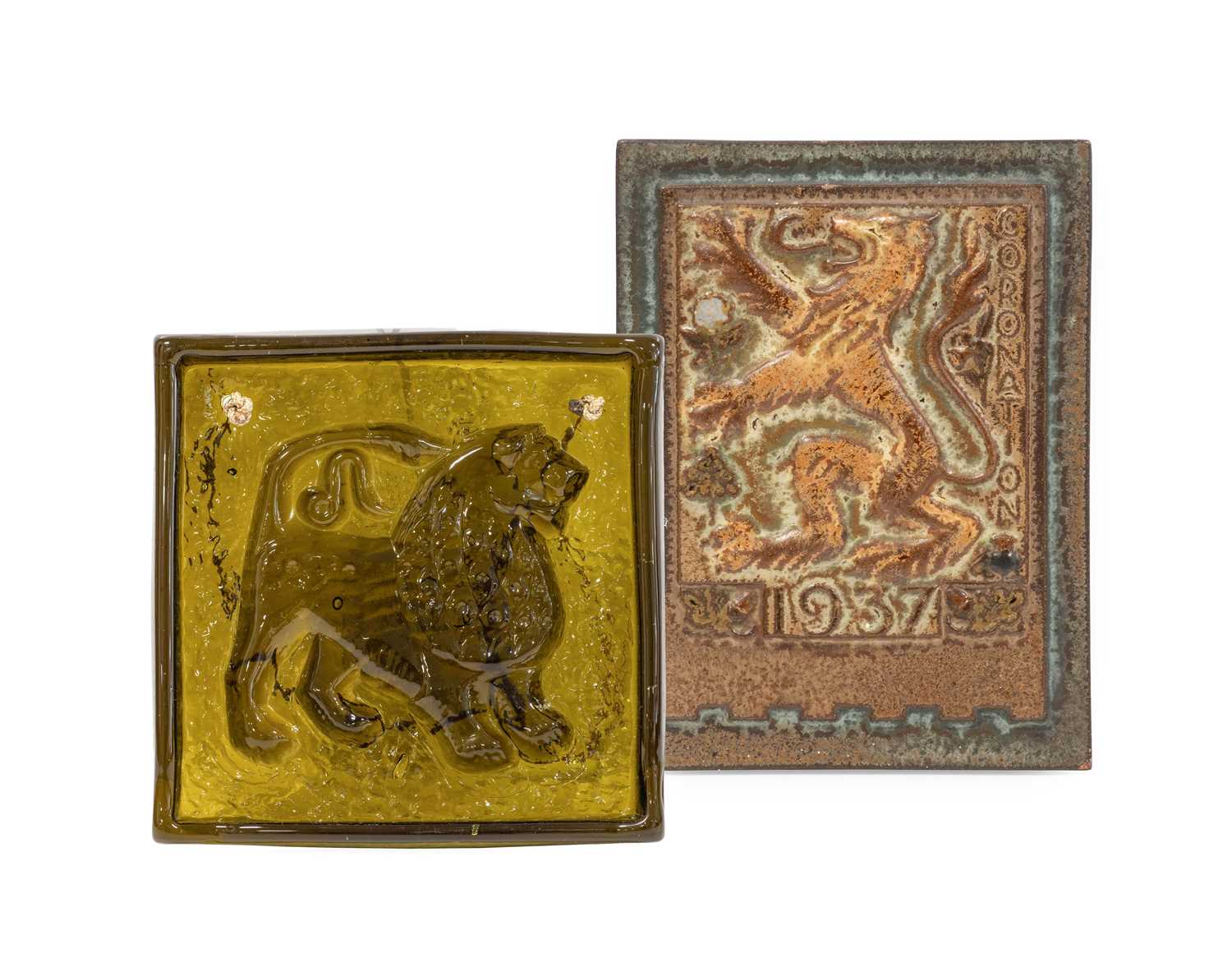 Lot 567 - A 1937 Coronation Malkin Earthenware Tile,...