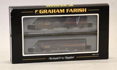 Lot 3133 - Farish N Gauge 371801 Class 91 Grantham With Trailer