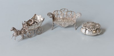 Lot 115 - A German Silver Miniature Toy Settee and...