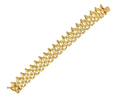 Lot 2263 - A Mid-Victorian Fancy Link Bracelet of yellow...