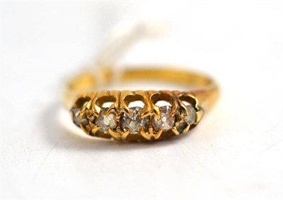 Lot 83 - Five stone diamond set ring