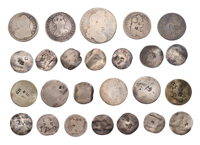 Lot 489 - Assorted Irish Silver 'Slap' Tokens, 25 in...
