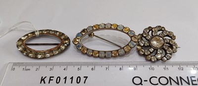 Lot 2088 - Three Paste Brooches