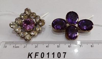 Lot 2086 - A Quartz Brooch and A Paste Brooch