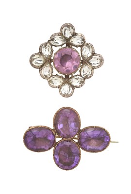 Lot 2087 - A Quartz Brooch and A Paste Brooch