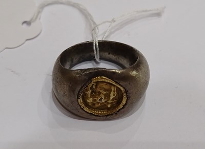 Lot 2005 - A Roman Parcel Gilt Ring