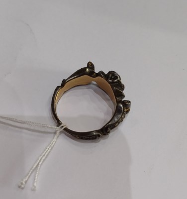 Lot 2032 - A Parcel Gilt Cut Steel Ring