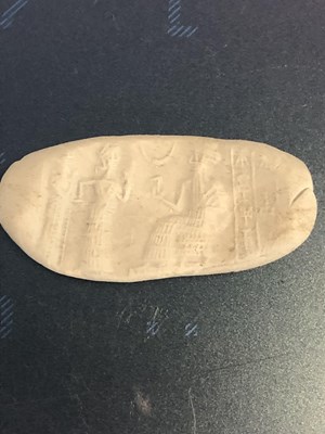 Lot 2002 - A Mesopotamian Lapis Lazuli Cylinder Seal