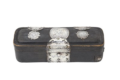 Lot 2147 - A Charles II Silver-Mounted and Shagreen-Covered Barber-Surgeons' Case