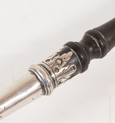 Lot 2074 - A German Silver and Wood Basting-Spoon