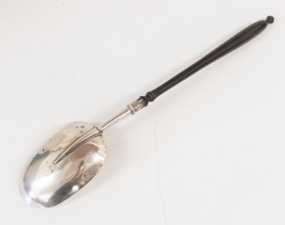 Lot 2074 - A German Silver and Wood Basting-Spoon
