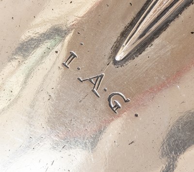 Lot 2074 - A German Silver and Wood Basting-Spoon