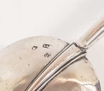 Lot 2074 - A German Silver and Wood Basting-Spoon