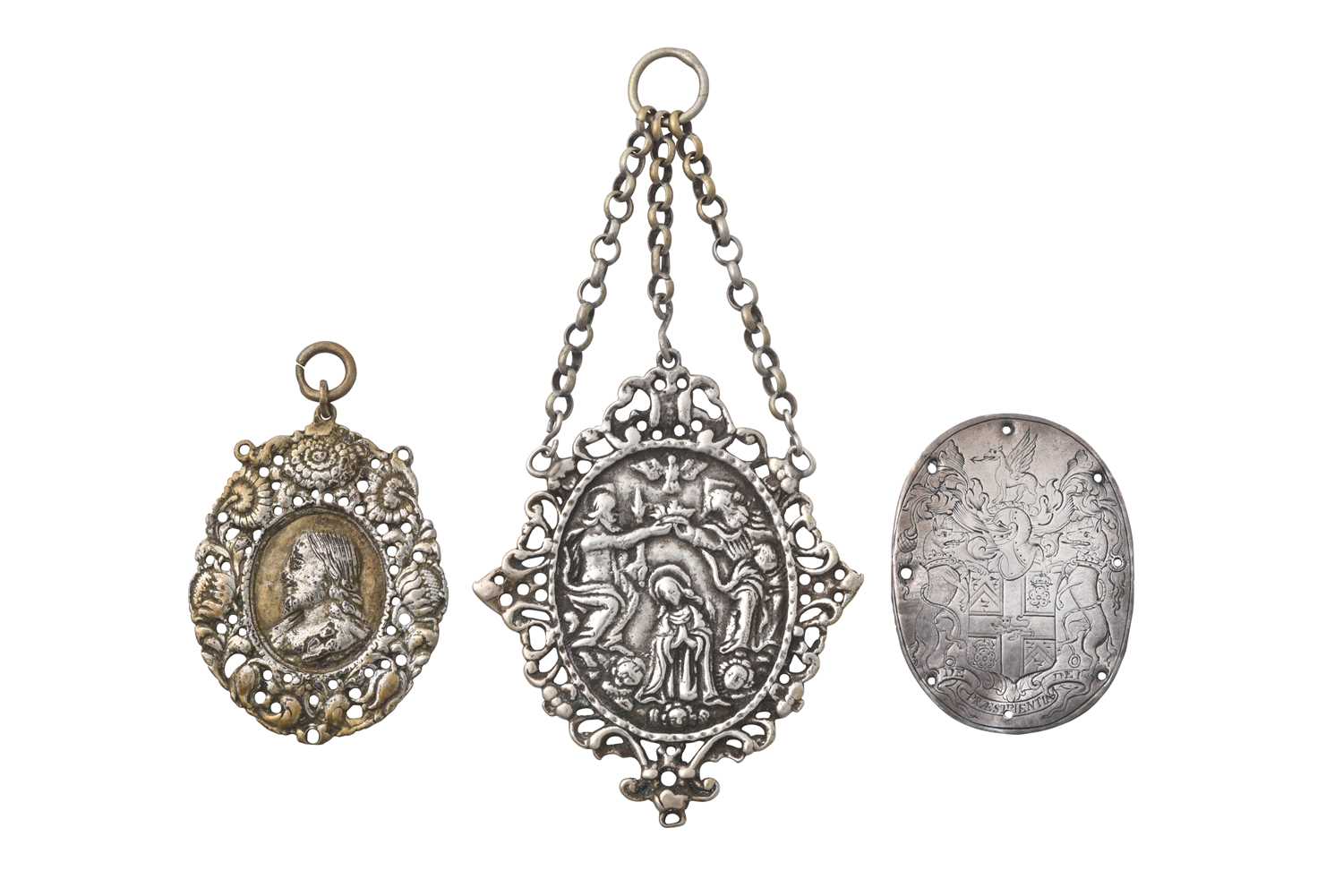 Lot 2093 - A German Silver Pendant and an Italian Silver Pendant