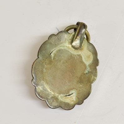 Lot 2081 - An Italian Gilt-Metal Mounted and Coral-Set Pendant