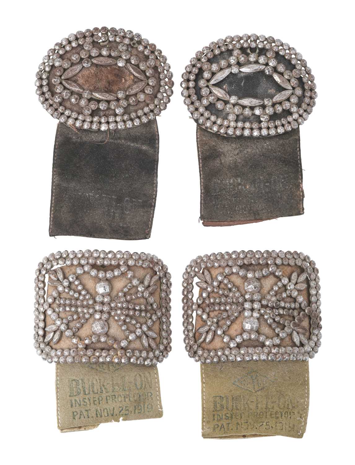 Lot 2095 - Two Pairs of George III Cut-Steel Shoe-Buckles
