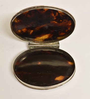 Lot 2021 - A Queen Anne Silver-Mounted Tortoiseshell Snuff-Box