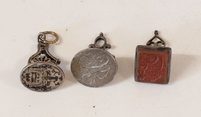 Lot 2091 - Three Various Silver Fob-Seals