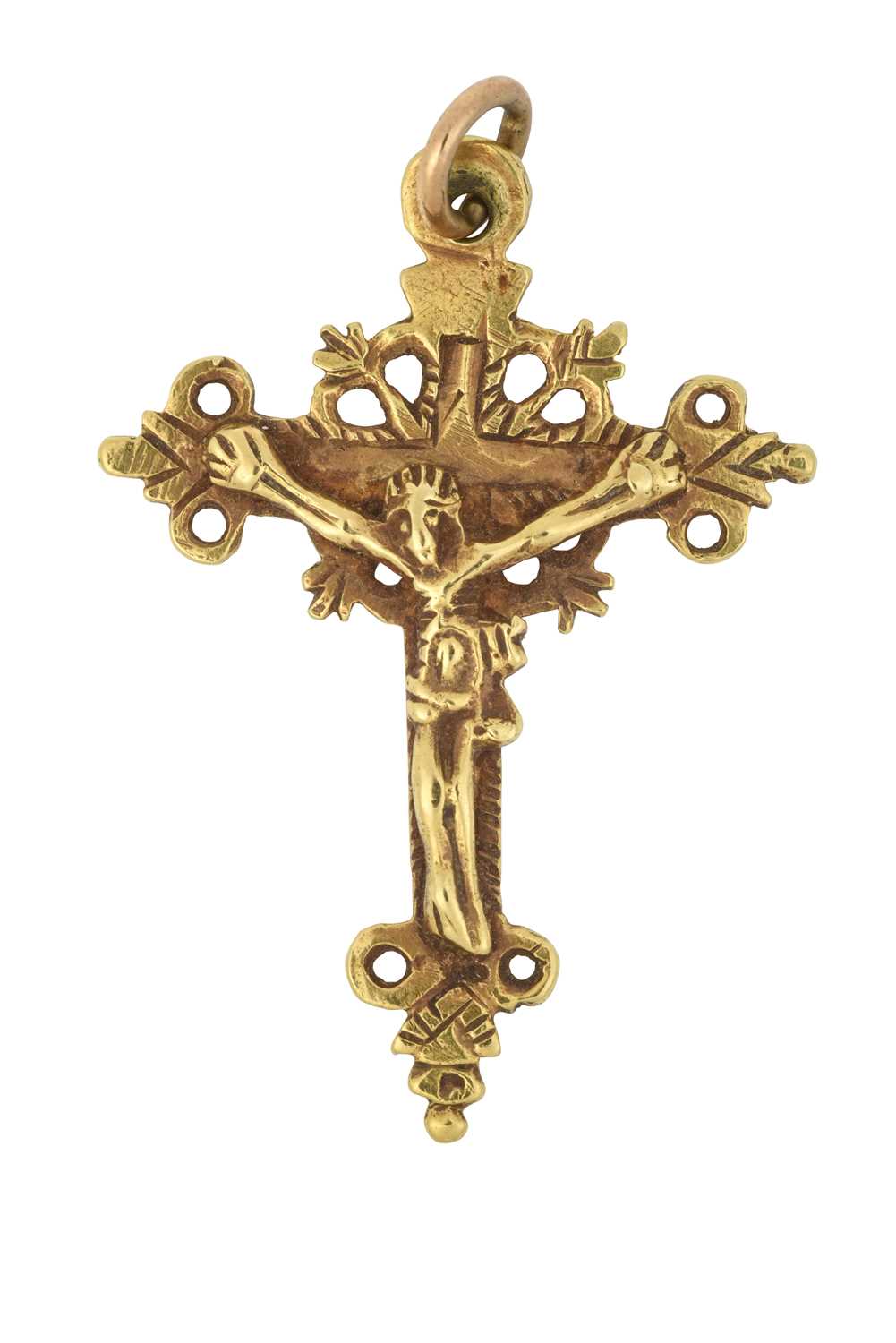 Lot 2080 - A Gold Pendant Cruxifix