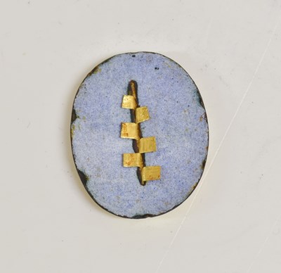 Lot 2087 - A Spanish Gold and Enamel Plaque