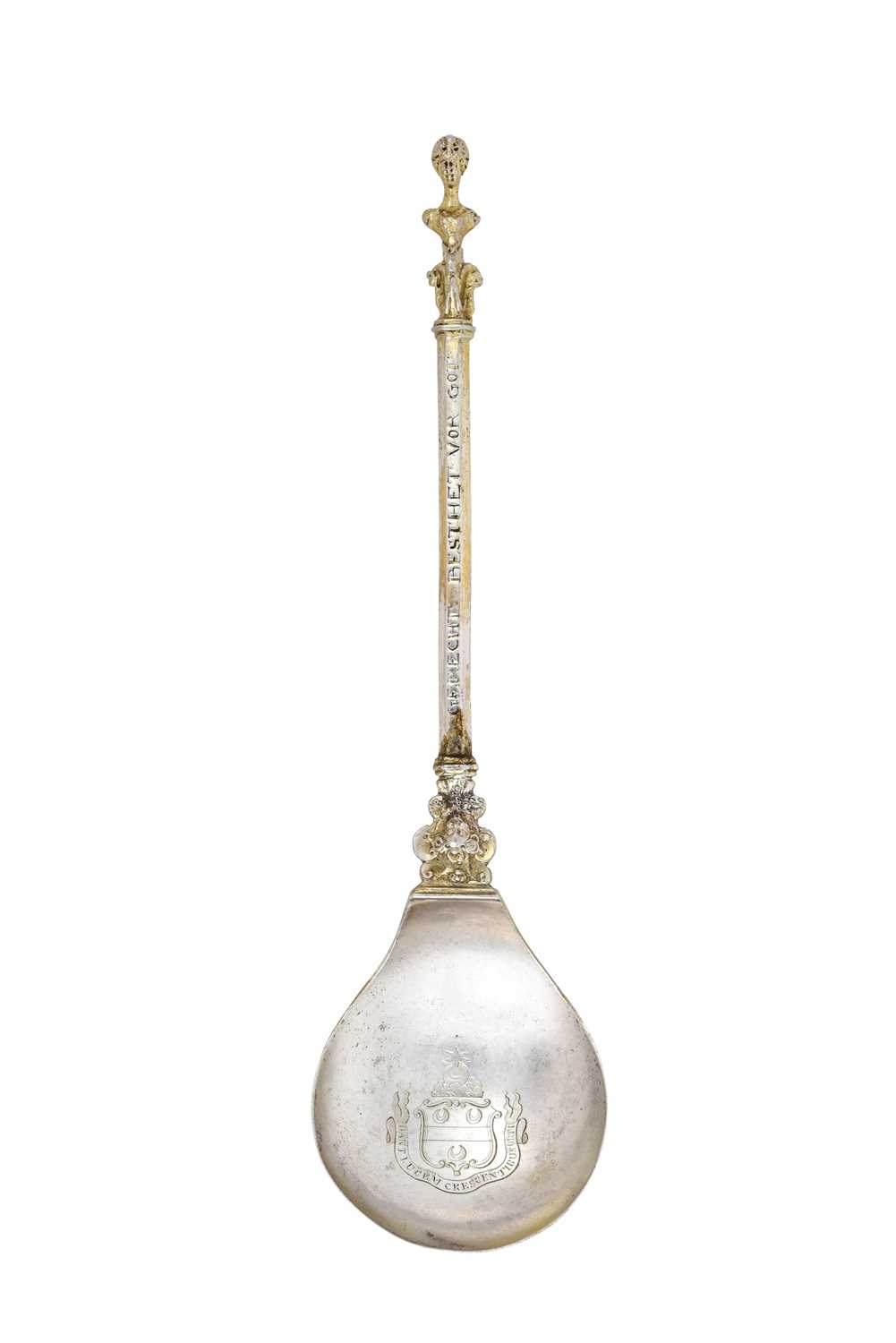 Lot 2061 - A German Parcel-Gilt Silver Spoon