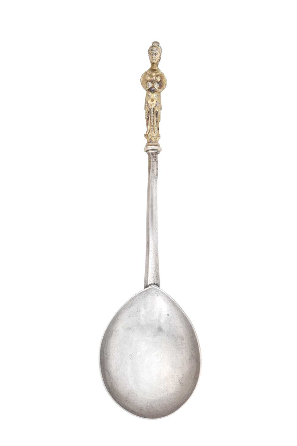 Lot 2043 - A Swiss Parcel-Gilt Silver Spoon