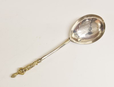 Lot 2043 - A Swiss Parcel-Gilt Silver Spoon