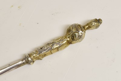 Lot 2043 - A Swiss Parcel-Gilt Silver Spoon