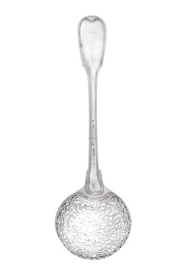 Lot 2115 - A Louis XVI Silver Sugar-Sifting Spoon