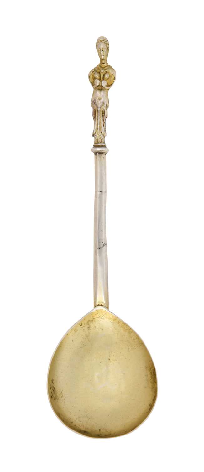 Lot 2045 - A Swiss Parcel-Gilt Silver Spoon