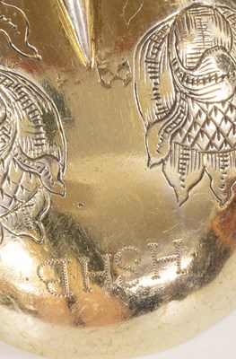 Lot 2045 - A Swiss Parcel-Gilt Silver Spoon