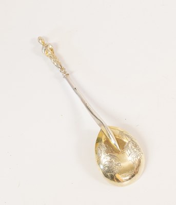 Lot 2045 - A Swiss Parcel-Gilt Silver Spoon