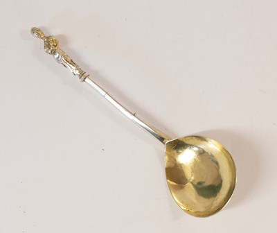 Lot 2045 - A Swiss Parcel-Gilt Silver Spoon
