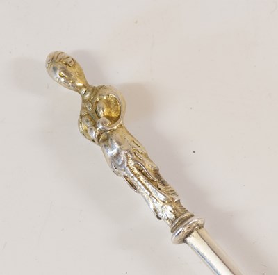 Lot 2045 - A Swiss Parcel-Gilt Silver Spoon