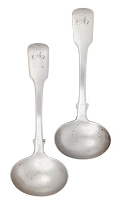 Lot 2158 - A Pair of George III Silver Sauce-Ladles