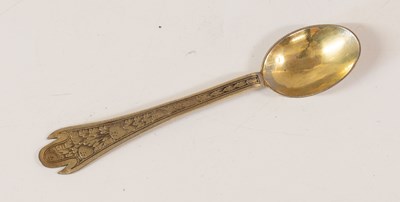 Lot 2059 - A German Silver Trefid Teaspoon