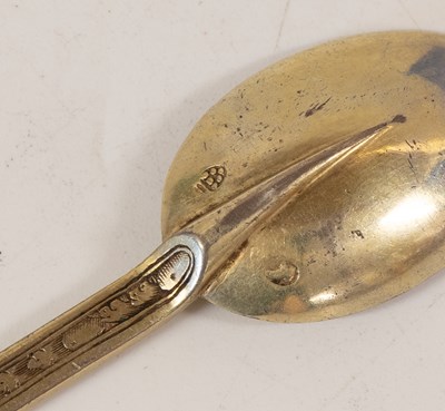 Lot 2059 - A German Silver Trefid Teaspoon
