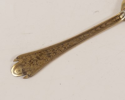 Lot 2059 - A German Silver Trefid Teaspoon