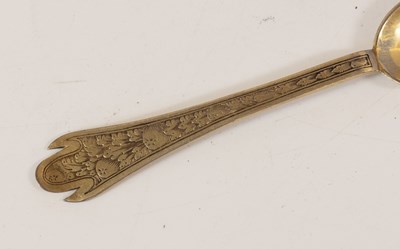 Lot 2059 - A German Silver Trefid Teaspoon