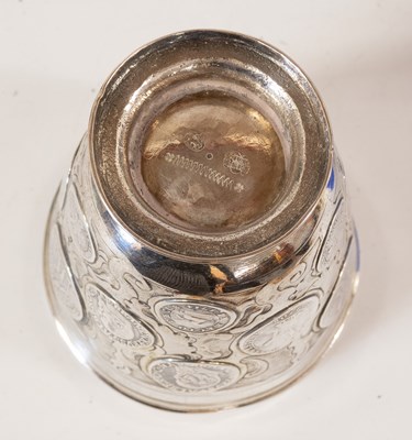Lot 2056 - A German Parcel-Gilt Silver Coin-Set Beaker (Munzbecher)