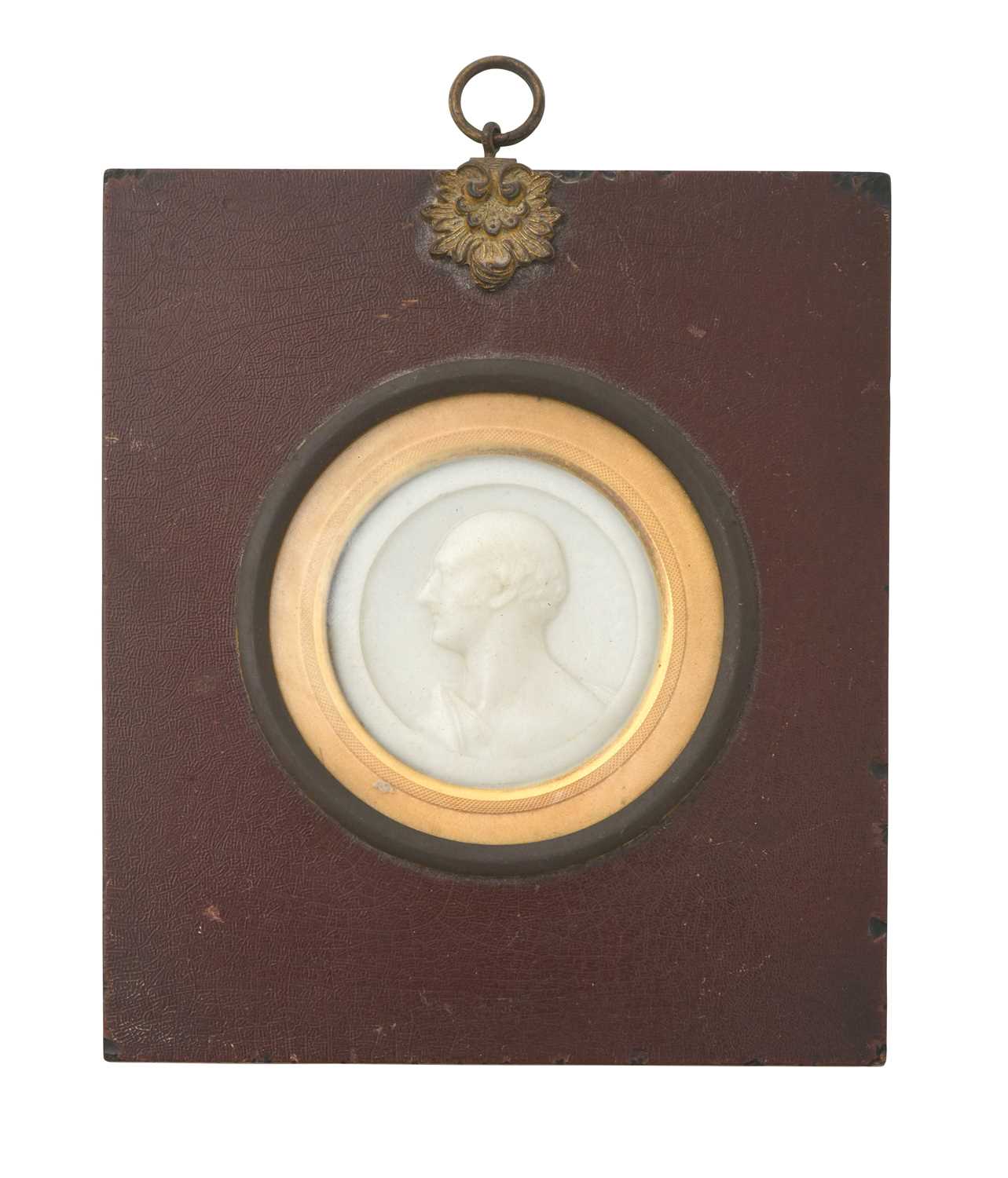 Lot 2090 - A Framed Wax Plaque of George Canning