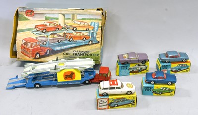 Lot 3353 - Corgi Car Gift Set 28 Carriemore Car Transporter Set