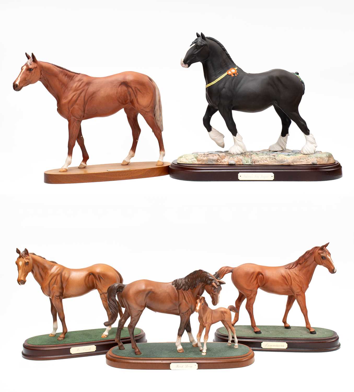 Lot 303 - Royal Doulton Horses, including Champion Shire...