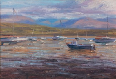 Lot 1076 - Steven Jones (contemporary) Boats in the...
