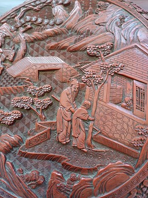 Lot 71 - A Chinese Cinnabar Lacquer Box and Cover,...