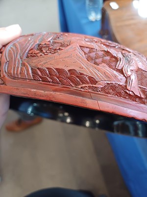 Lot 71 - A Chinese Cinnabar Lacquer Box and Cover,...