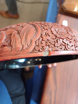 Lot 71 - A Chinese Cinnabar Lacquer Box and Cover,...