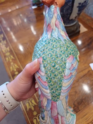 Lot 45 - A Pair of Chinese Porcelain Phoenix, 19th...